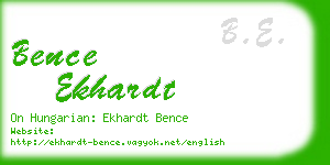 bence ekhardt business card